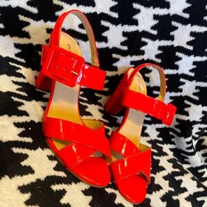 Women's Antonio Melani Red Strap Heel Sandals size 6M